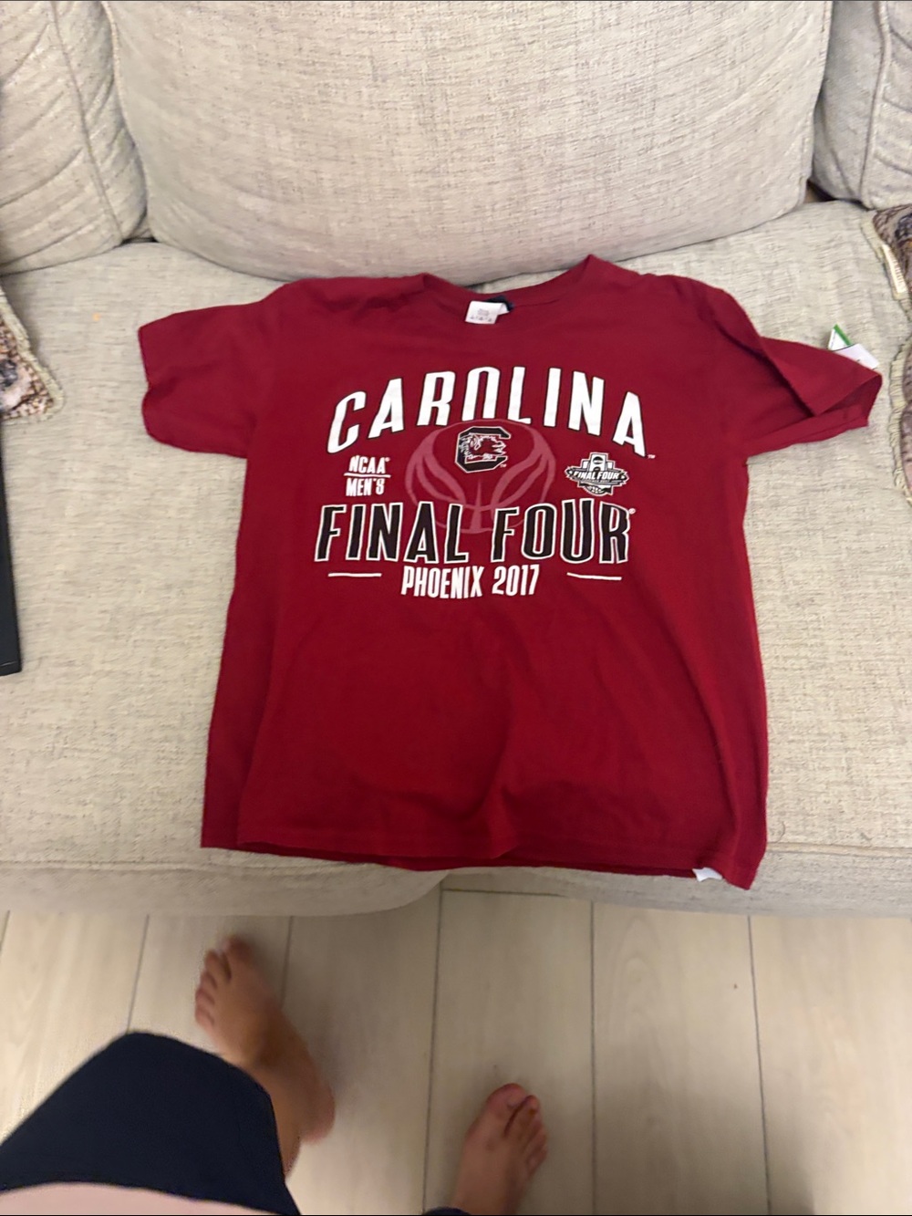 Blue 84 Carolina Final Four Phoenix 2017 Kids T‑Shirt - Crimson Red